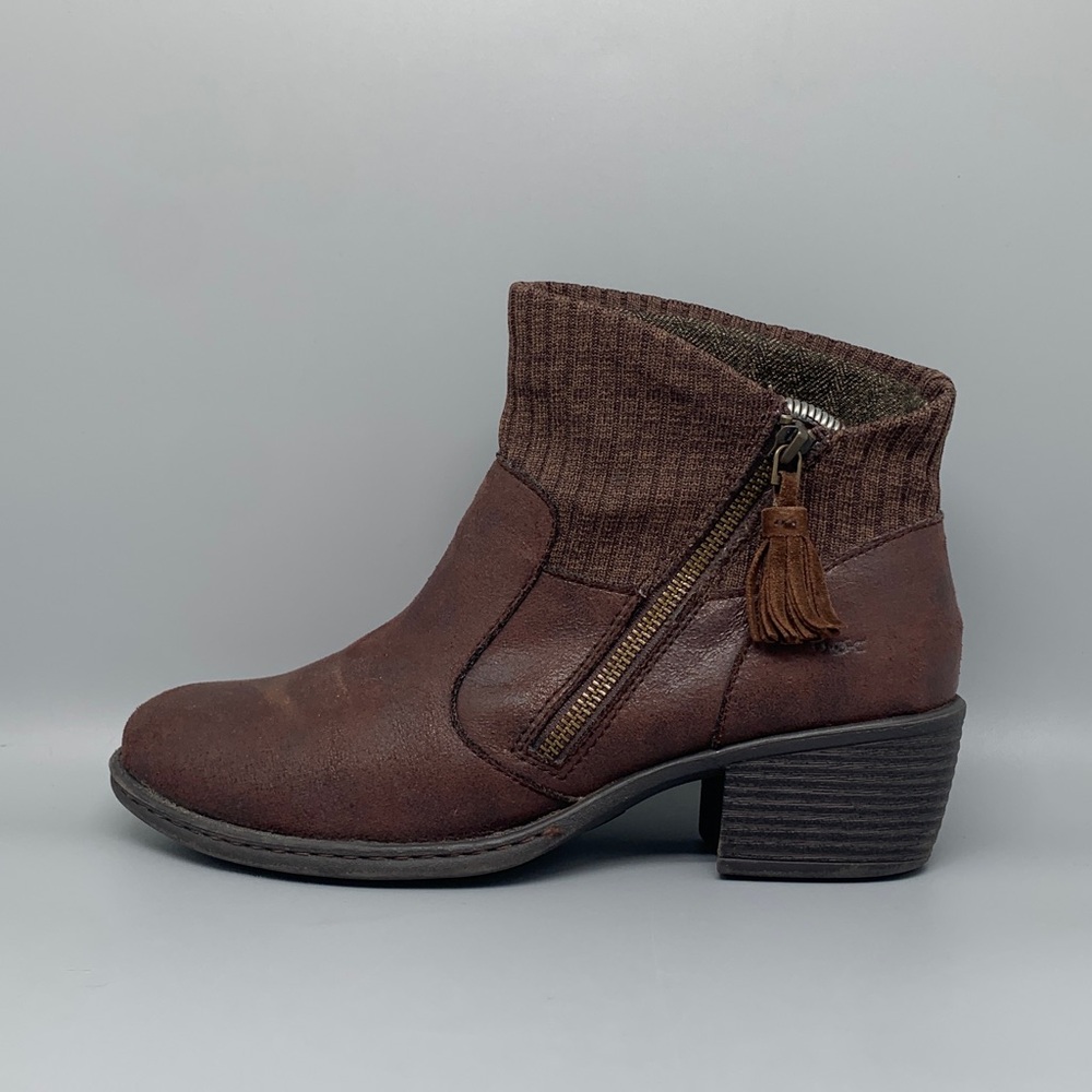 Born Brown Suede Knit Ankle Boots Z26723-CCCAE Women’s Sz 8.5 - Picture 9 of 10